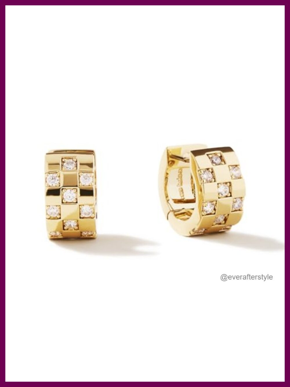 14K Gold Plated Small Chunky Hoop Earrings Hypoallergenic Water Resistant